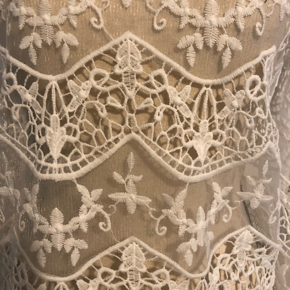 Sheer Lace Open-Back Top - Picture 6 of 7